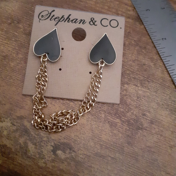 Rocker pin/ring black heart combo - Picture 2 of 4